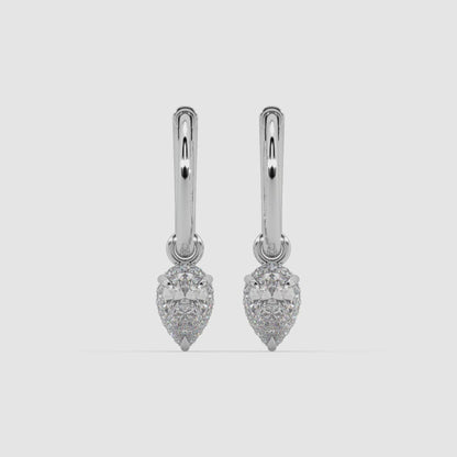 Guru Jewel's Fancy Diamond Studded Bali Style Silver Earrings For Her
