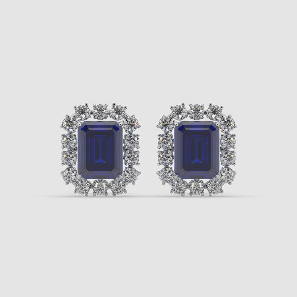 Guru Jewel's Emerald And Round Studded Earrings For Her