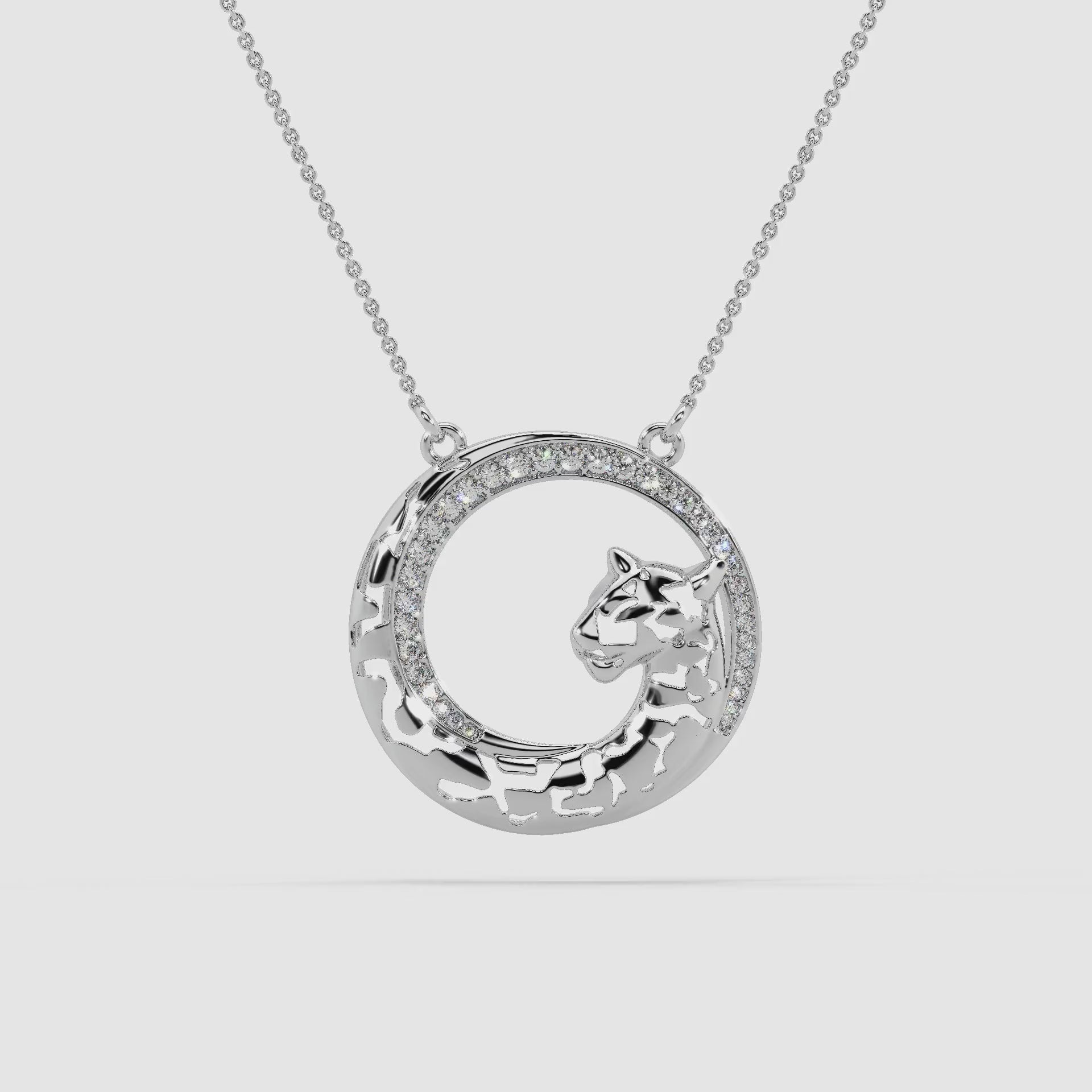 Guru Jewel's Captivating Diamond Studded Silver Only Pendent For Her