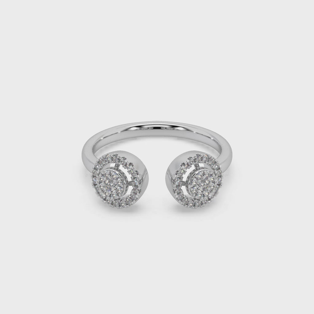 Wonderful Regular Wear 925 Silver Diamond Studded Ladies Ring For Her