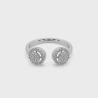 Wonderful Regular Wear 925 Silver Diamond Studded Ladies Ring For Her
