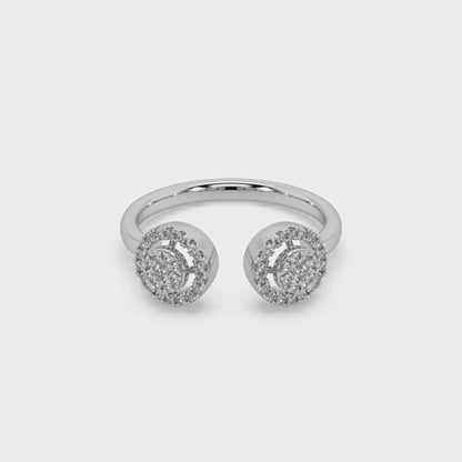 Wonderful Regular Wear 925 Silver Moissanite Studded Ladies Ring For Her