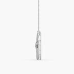 Guru Jewel's Captivating Diamond Studded Silver Only Pendent For Her