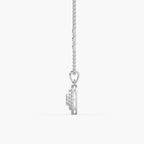 Guru Jewel's Prepossessing Diamond Studded Silver Only Pendent For Her