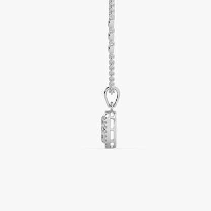 Guru Jewel's Unique Diamond Studded In Silver Only Pendant For Her