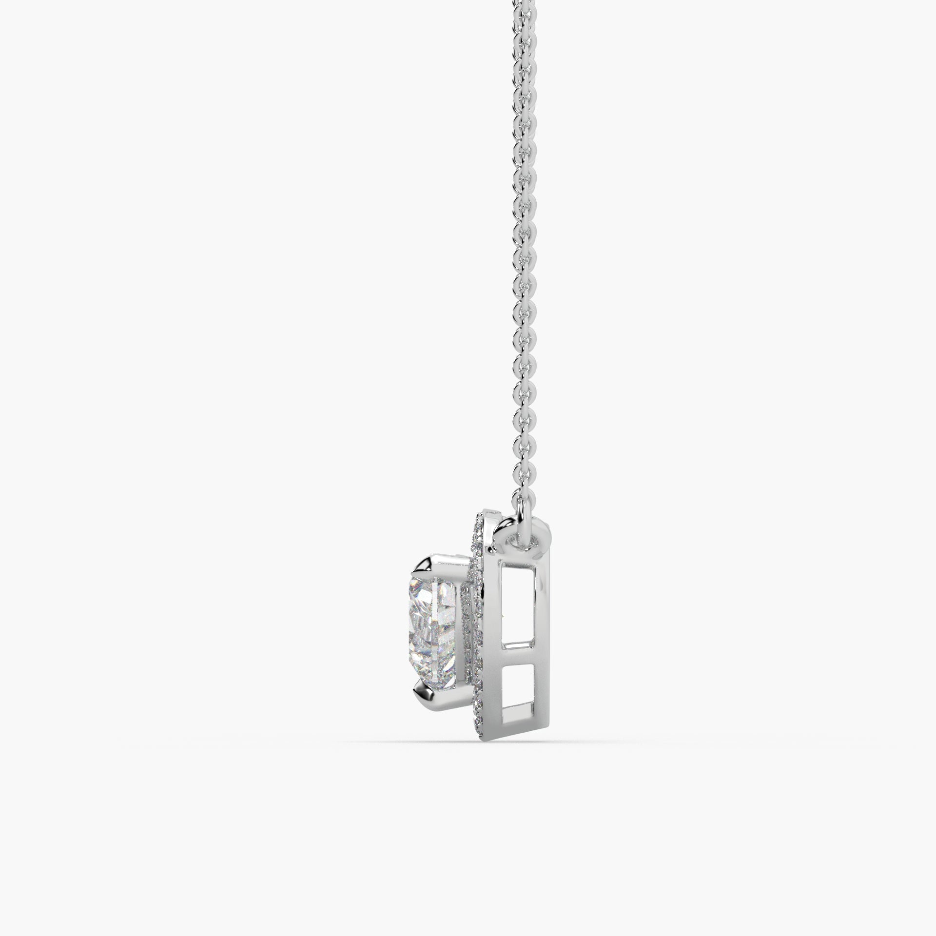 Guru Jewel's Captivating Diamond Studded In Silver Only Pendent For Her