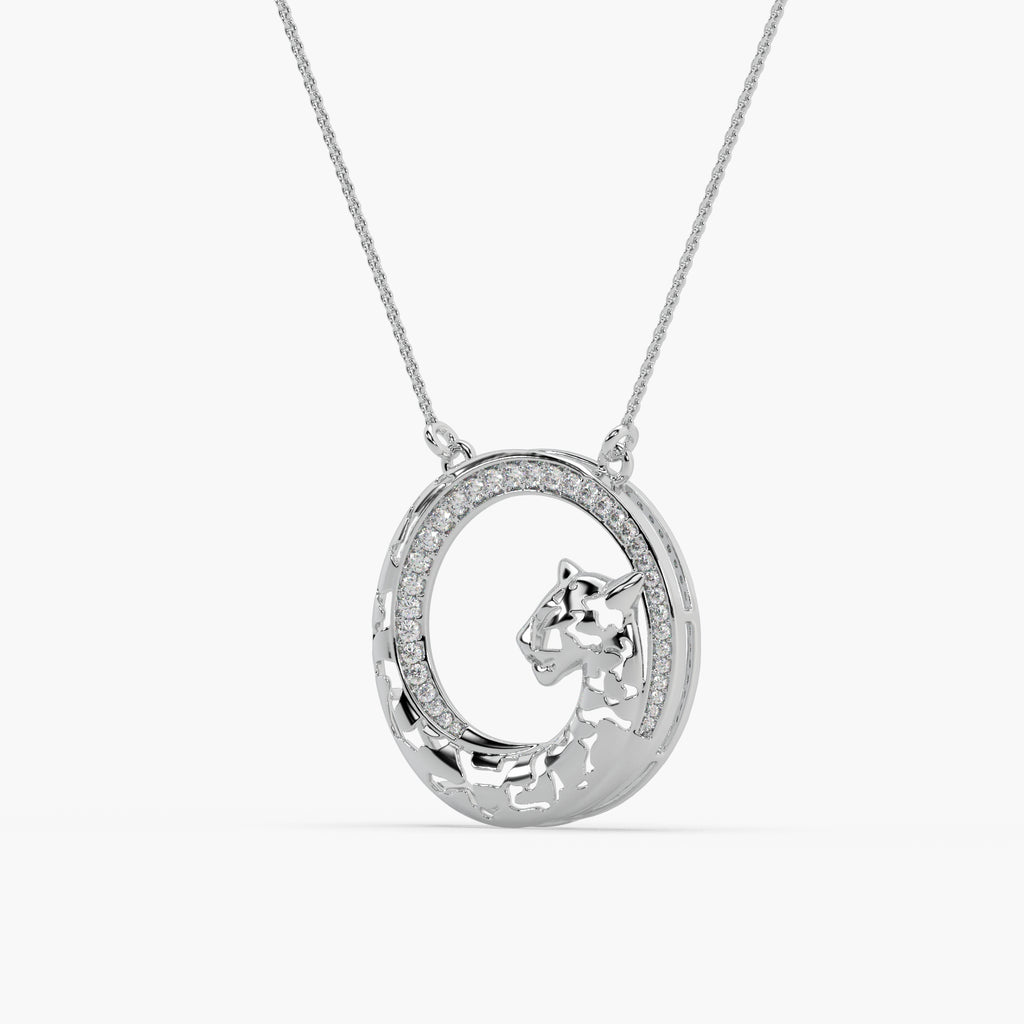 Guru Jewel's Captivating Diamond Studded Silver Only Pendent For Her