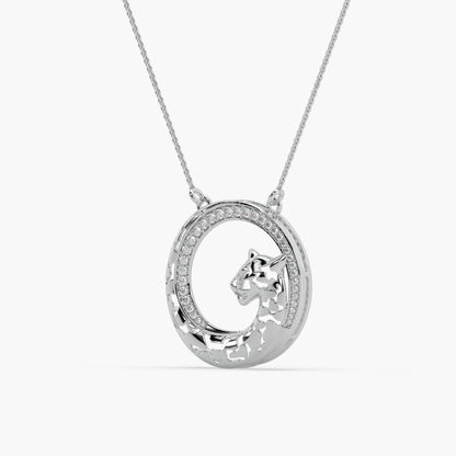 Guru Jewel's Captivating Diamond Studded Silver Only Pendant For Her