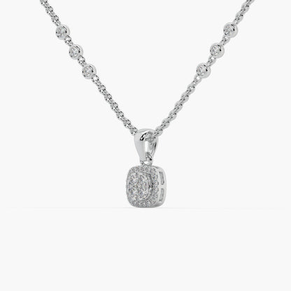 Guru Jewel's Impressive Diamond Studded Silver Only Pendant For Her