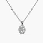 Guru Jewel's Prepossessing Diamond Studded Silver Only Pendent For Her