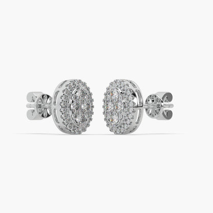 Guru Jewel's Unique Diamond Studded Silver Earrings For Her