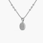 Guru Jewel's Unique Diamond Studded In Silver Only Pendent For Her