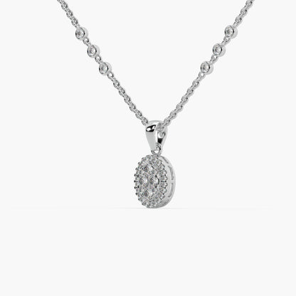 Guru Jewel's Unique Diamond Studded In Silver Only Pendant For Her