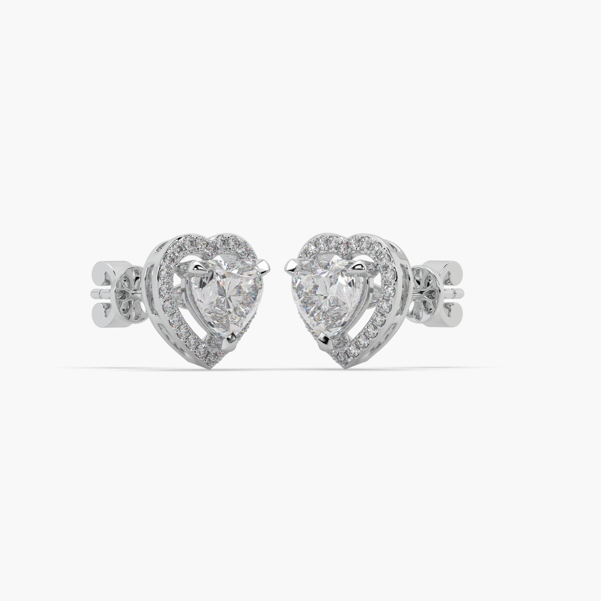 Guru Jewel's Beauteous Diamond Studded In Silver Earrings For Her