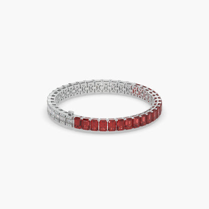 Guru Jewel's Exclusive Round And Baguette Diamond And Stone Studded Fabulous Bracelet For Her