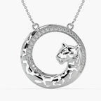 Guru Jewel's Captivating Diamond Studded Silver Only Pendent For Her