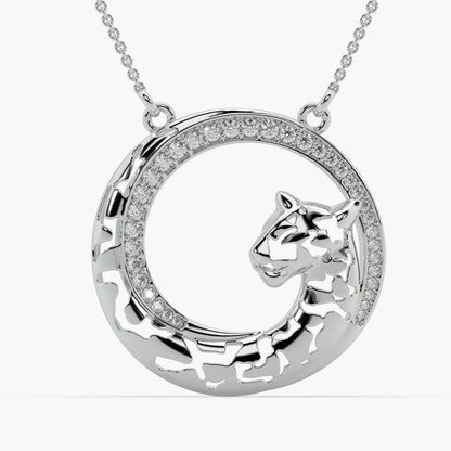 Guru Jewel's Captivating Diamond Studded Silver Only Pendant For Her