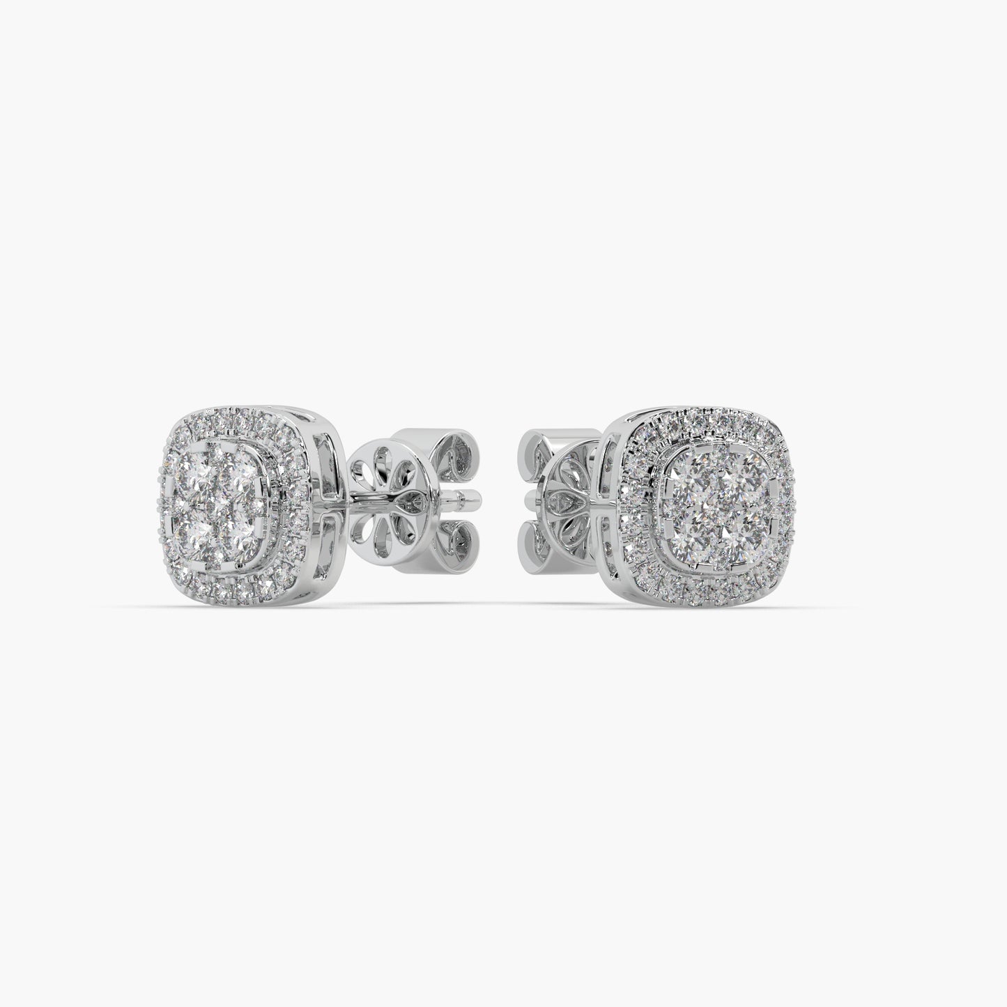 Guru Jewel's Fabulous Diamond Studded Silver Earrings For Her