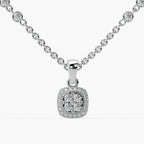 Guru Jewel's Impressive Diamond Studded Silver Only Pendent For Her