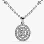 Guru Jewel's Prepossessing Diamond Studded Silver Only Pendent For Her