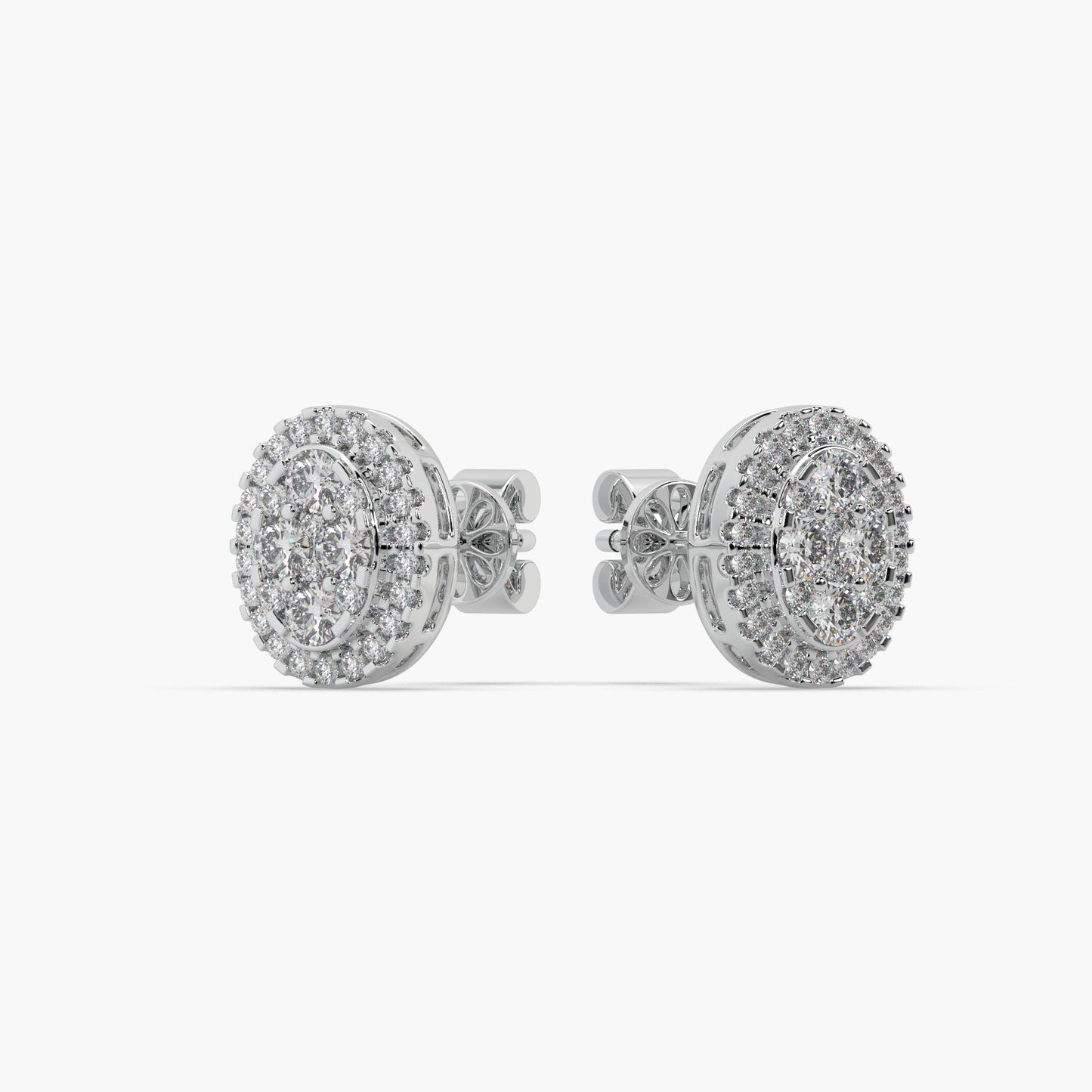 Guru Jewel's Unique Diamond Studded Silver Earrings For Her