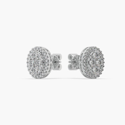 Guru Jewel's Unique Diamond Studded Silver Earrings For Her