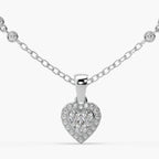 Guru Jewel's Attractive Diamond Studded In Silver Only Pendent For Her