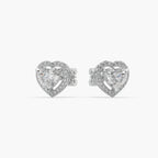Guru Jewel's Beauteous Diamond Studded In Silver Earrings For Her
