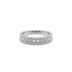 Impressive 925 Silver And Diamond Studded Ladies Ring For Her