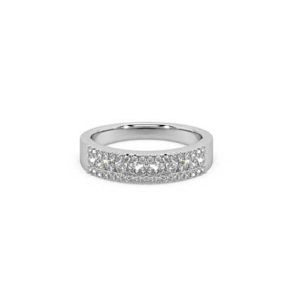 Impressive 925 Silver And Diamond Studded Ladies Ring For Her