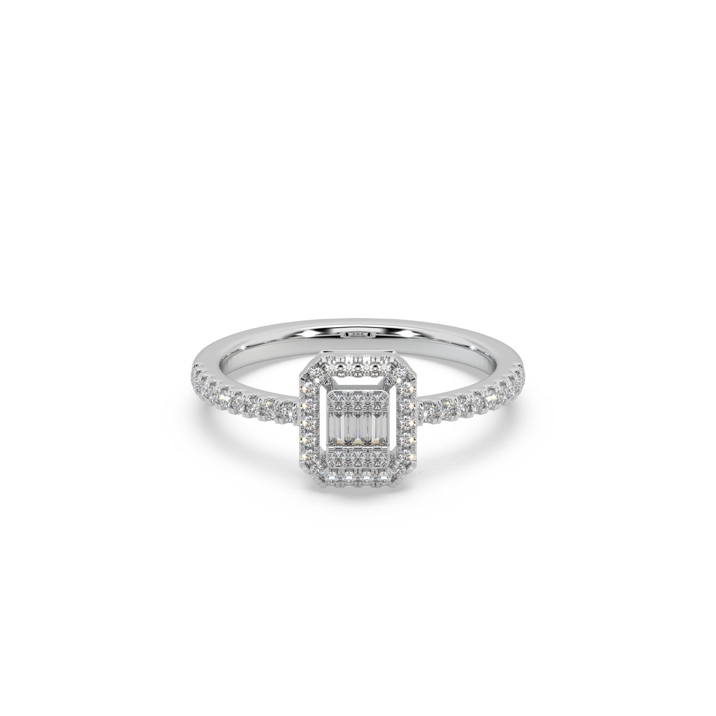 Beautifull 925 Silver Moissianite Studded  Ladies Ring For Her