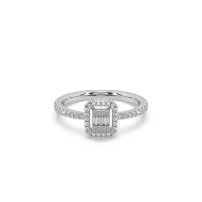 Beautifull 925 Silver Moissianite Studded  Ladies Ring For Her