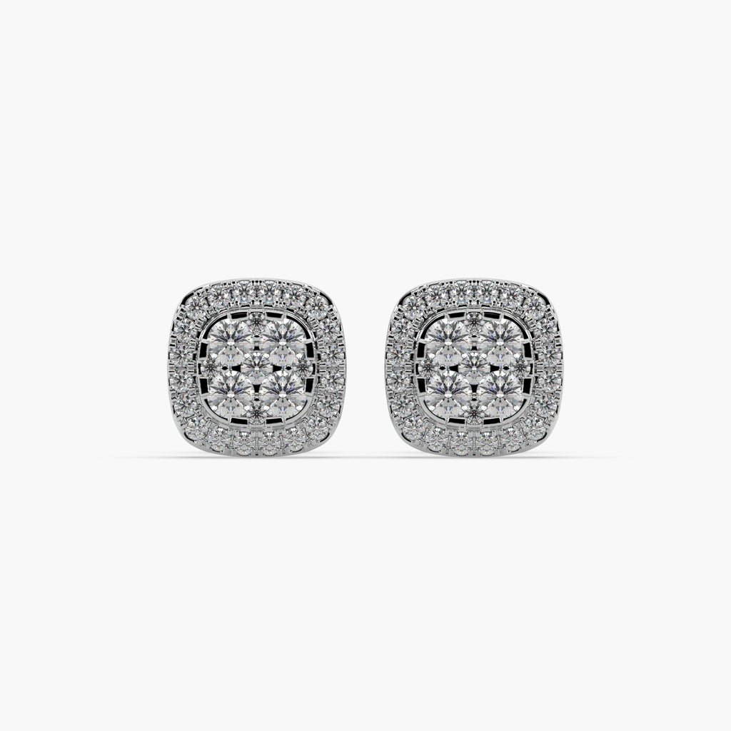 Guru Jewel's Fabulous Diamond Studded Silver Earrings For Her