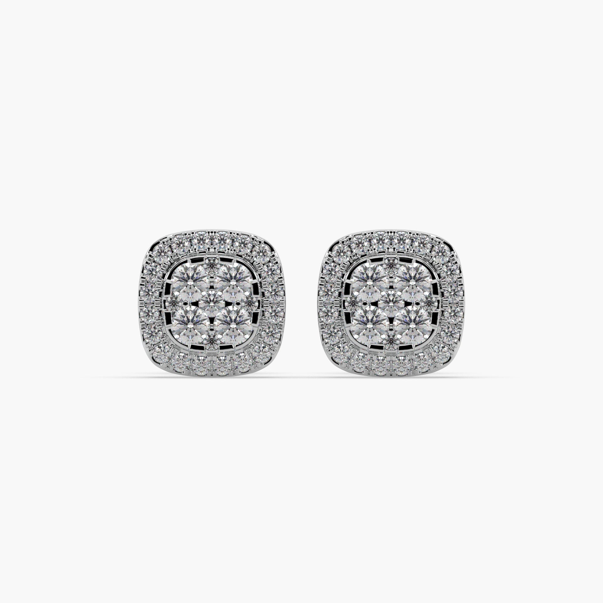 Guru Jewel's Fabulous Diamond Studded Silver Earrings For Her