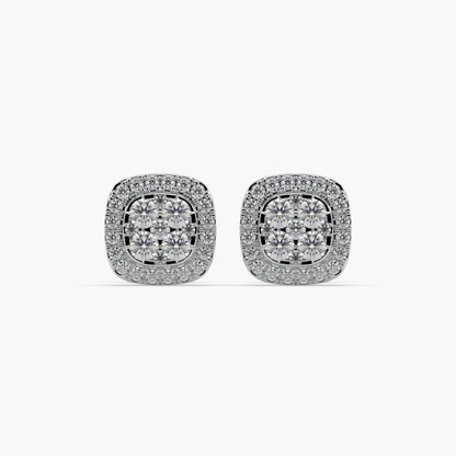 Guru Jewel's Fabulous Diamond Studded Silver Earrings For Her