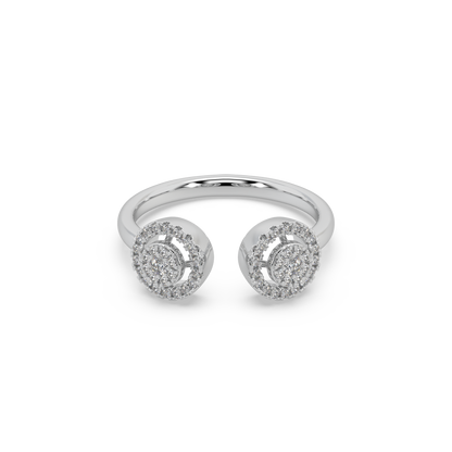 Wonderful Regular Wear 925 Silver Moissanite Studded Ladies Ring For Her