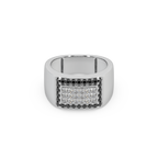 Guru Jewel's Round Diamond And Black Stone Studded Ring For Him