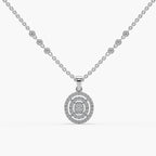 Guru Jewel's Prepossessing Diamond Studded Silver Only Pendent For Her