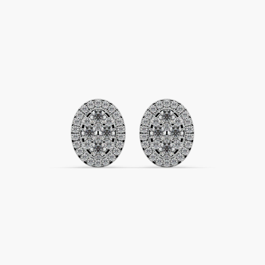 Guru Jewel's Unique Diamond Studded Silver Earrings For Her