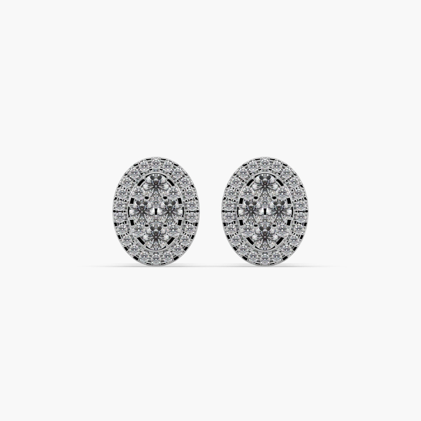 Guru Jewel's Unique Diamond Studded Silver Earrings For Her