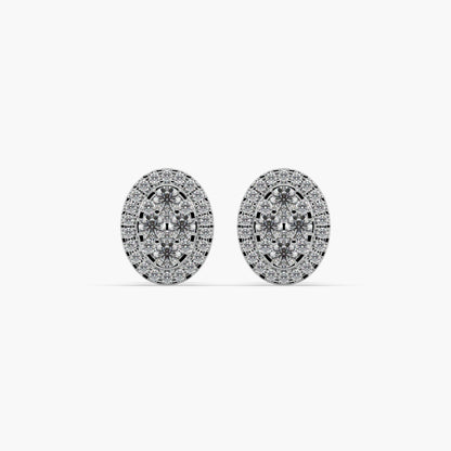 Guru Jewel's Unique Diamond Studded Silver Earrings For Her