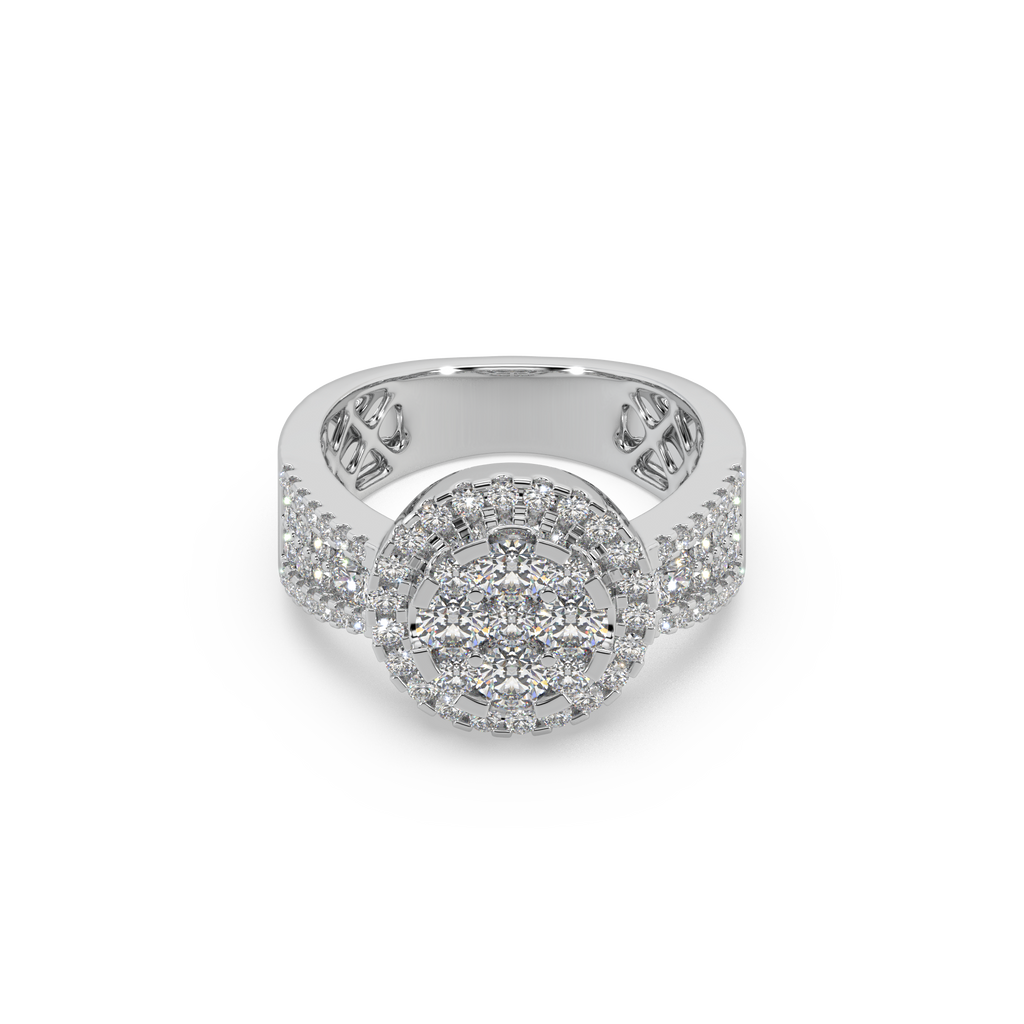 Captivating 925 Silver And Diamond Studded Ladies Ring For Her