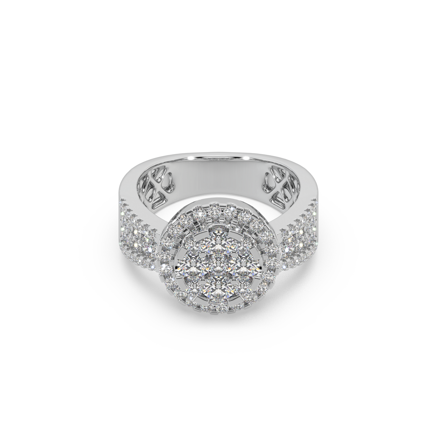 Captivating 925 Silver And Diamond Studded Ladies Ring For Her