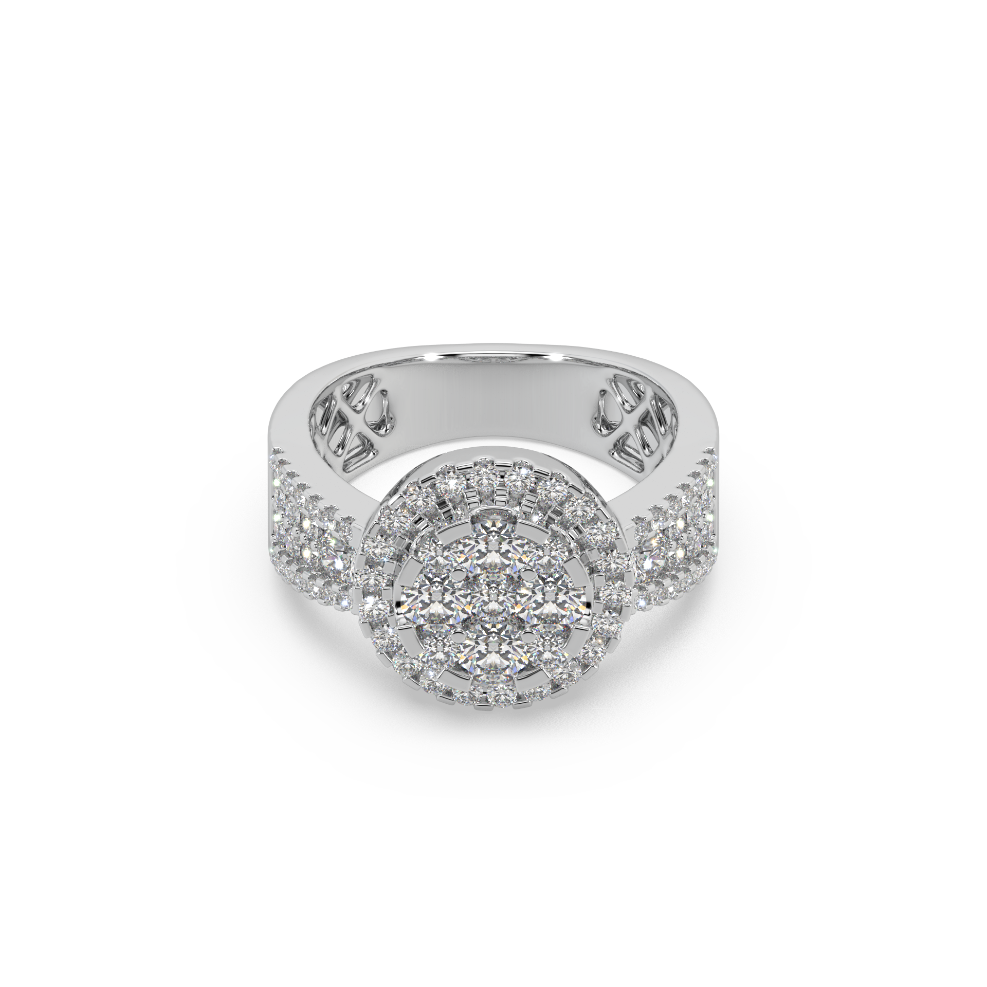 Captivating 925 Silver And Diamond Studded Ladies Ring For Her