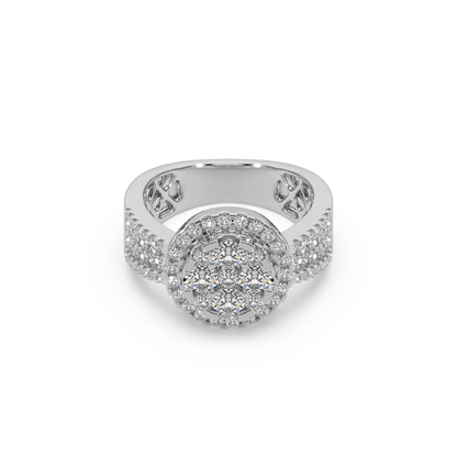 Captivating 925 Silver And Diamond Studded Ladies Ring For Her