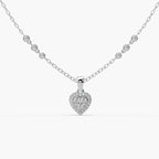 Guru Jewel's Attractive Diamond Studded In Silver Only Pendent For Her