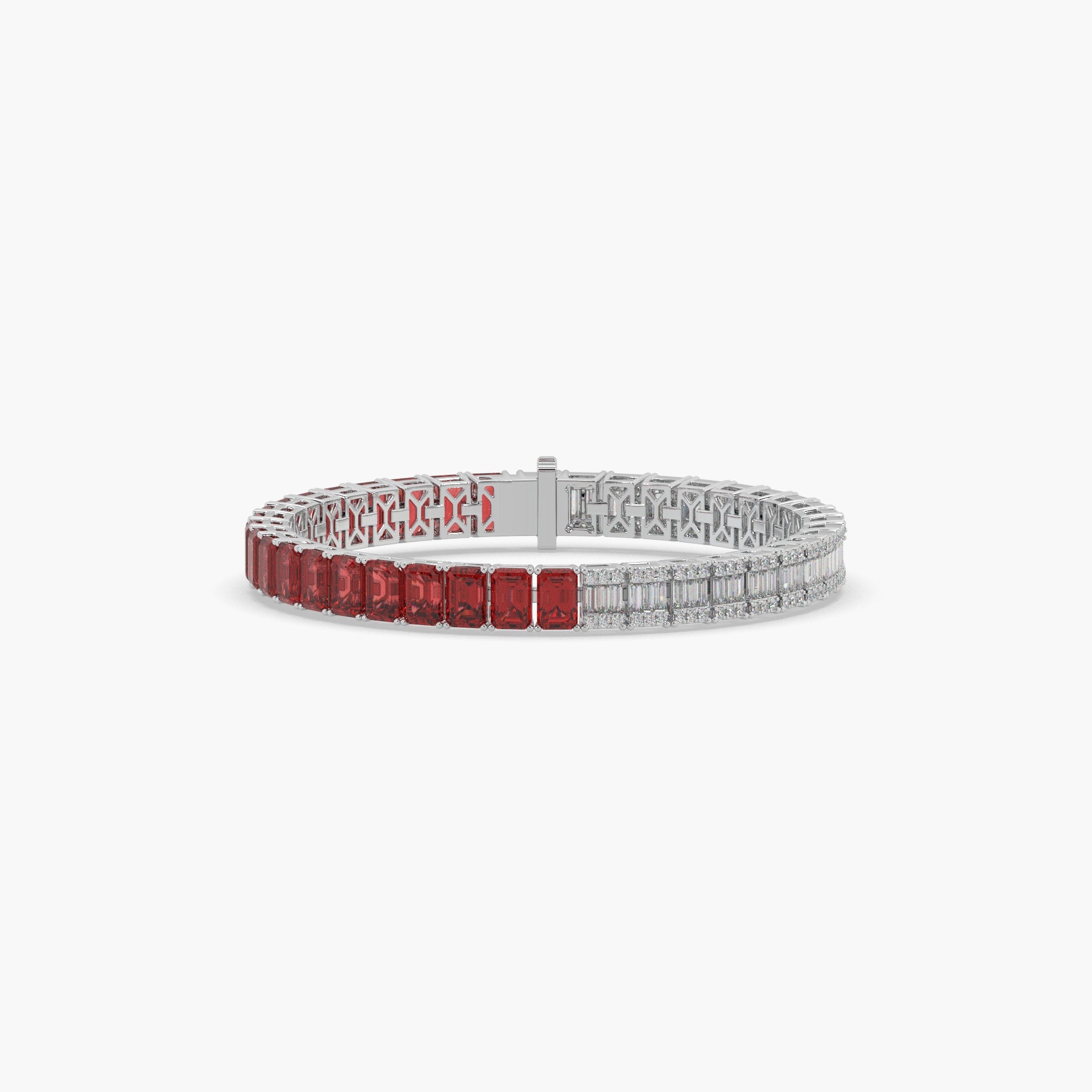 Guru Jewel's Exclusive Round And Baguette Diamond And Stone Studded Fabulous Bracelet For Her