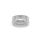 Attractive 925 Silver Stunning Diamond 1.20 Ct Studded Gents Ring For Him
